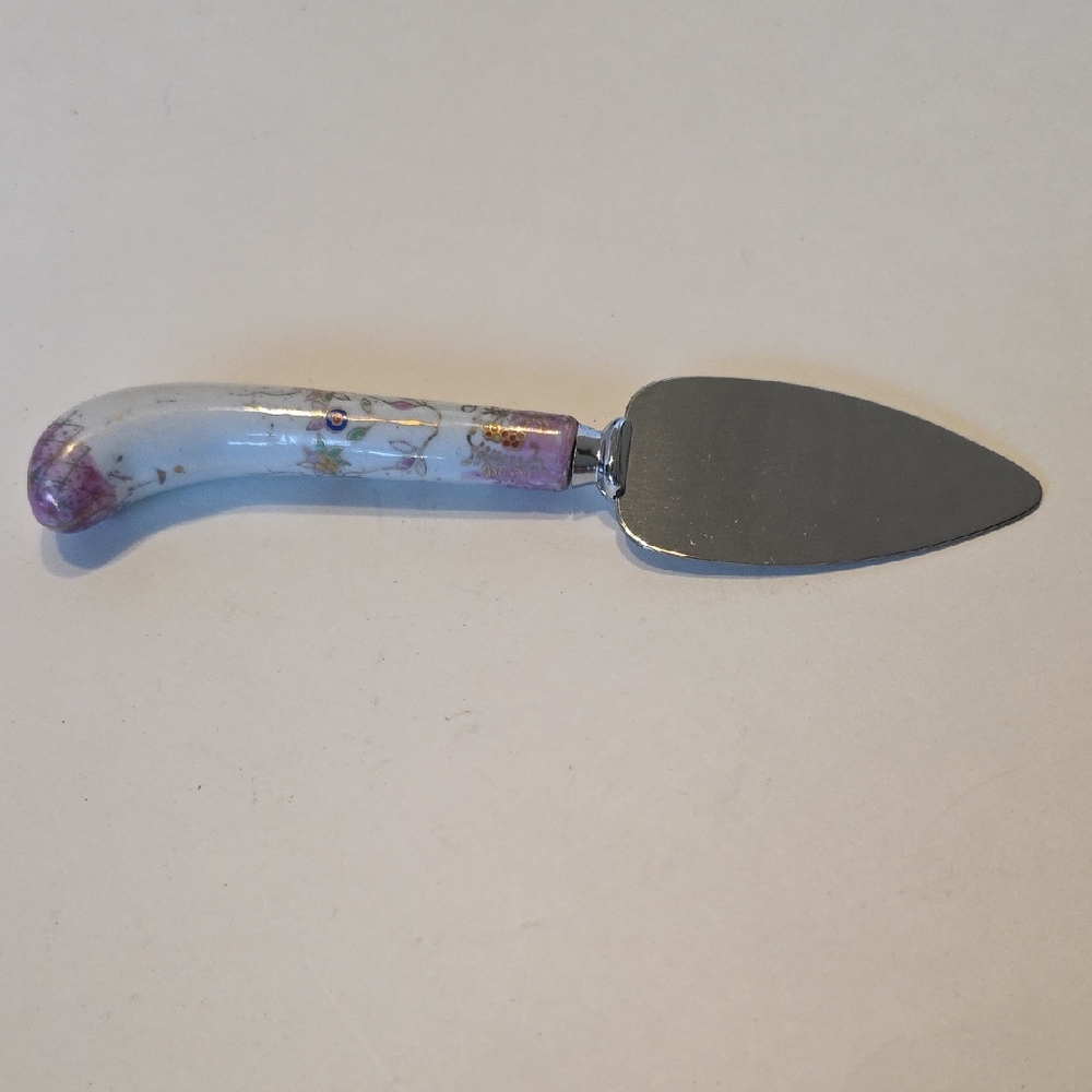 1960's Stainless Steel Server Pistol Crip Ceramic Handle Sheffield England